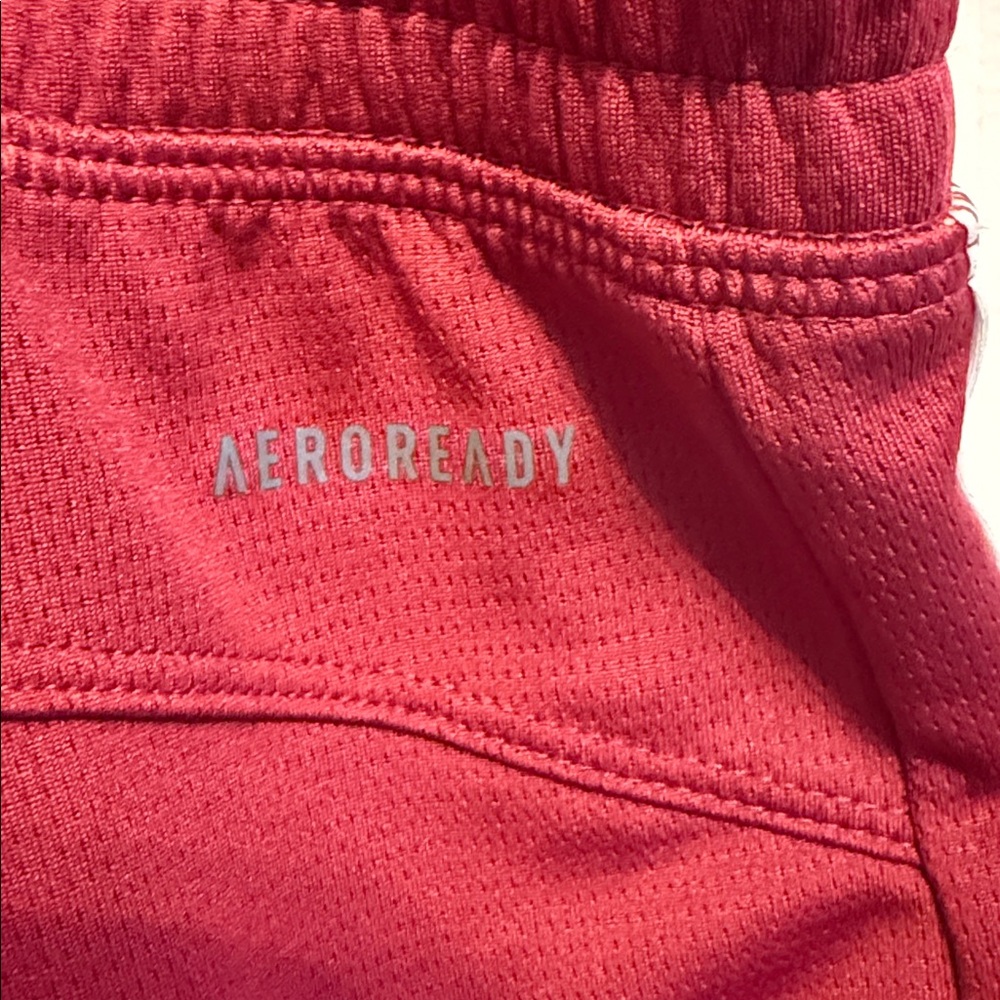 Adidas Burgundy Three Stripe Pull On Athletic Shorts Sz 2X - Picture 4 of 6